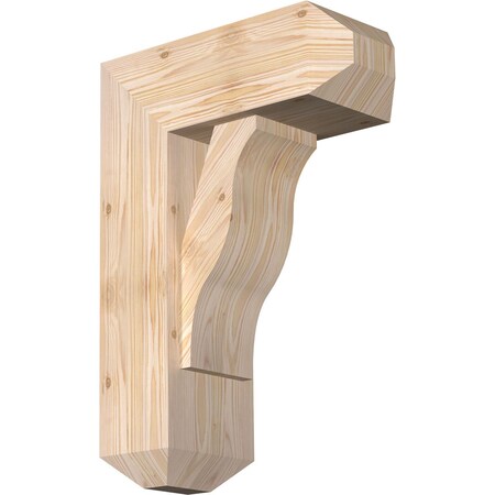 Ekena Millwork Funston Craftsman Smooth Bracket w/ Offset Brace, Douglas Fir, 7 1/2"W x 18"D x 26"H BKT0806X18X26FST04SDF